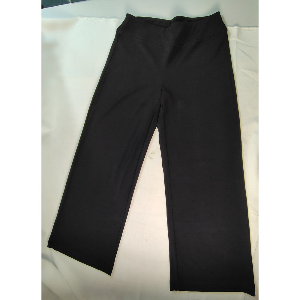 Boston Proper Beyond Travel Wide Leg Pants Black Pull Onβ Stretch Resort Size XS